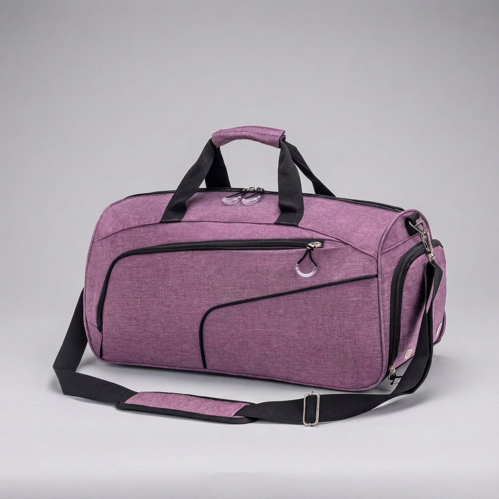 Sleek unisex 35L waterproof duffel bag for travel, gym, or a weekender. Multifunctional and robust.