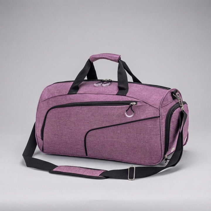 Sleek unisex 35L waterproof duffel bag for travel, gym, or a weekender. Multifunctional and robust.