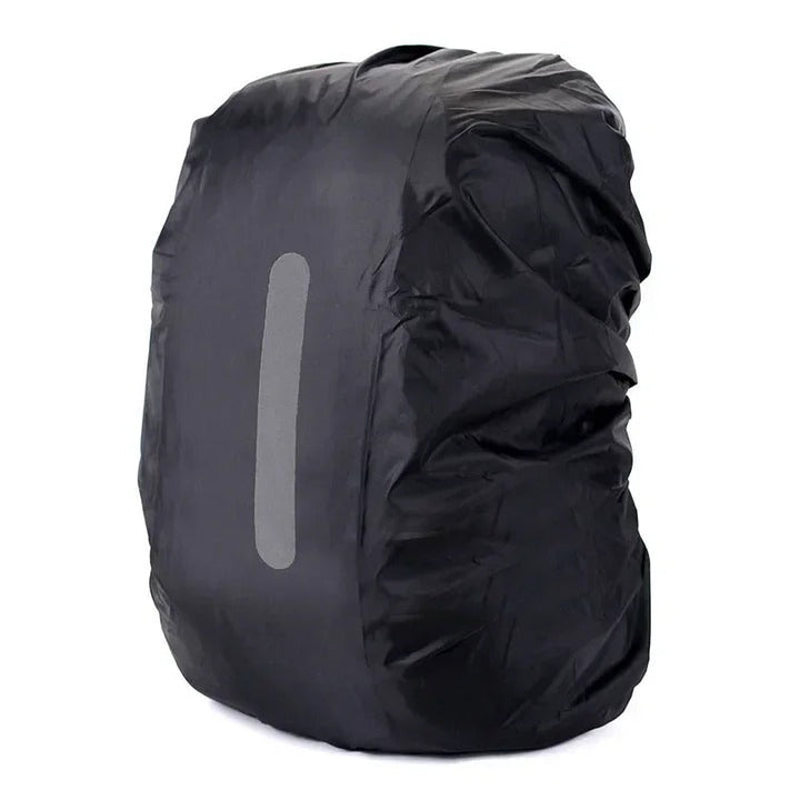 Hiking backpack rain cover, waterproof & reflective for trails. Adjustable elastic ensures a secure, dry fit.