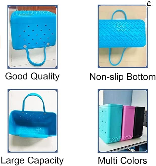 Versatile waterproof travel carryall, basket design for beach, gym, or market use, sand-free.