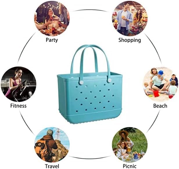 Durable waterproof basket bag for men and women, excellent as a beach bag or large everyday tote.