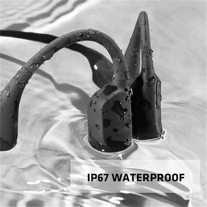 Stereo bone conduction headphones with Bluetooth connectivity for active users.