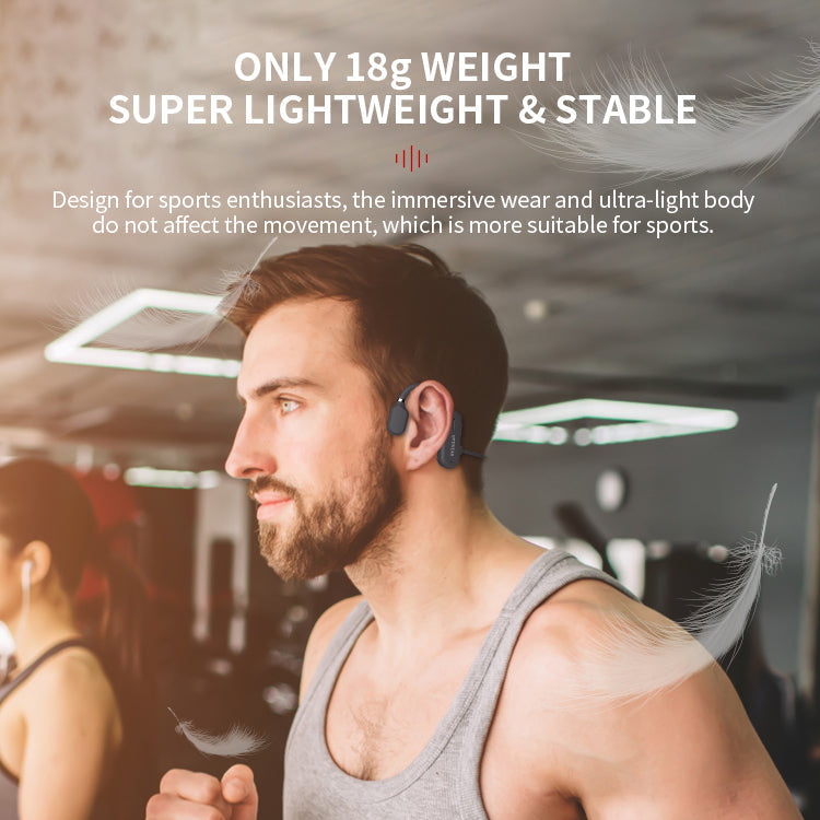 Unisex waterproof bone conduction headphones, perfect for active lifestyles and safety.
