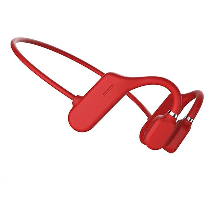 Lightweight wireless bone conduction headset for seamless audio while running.
