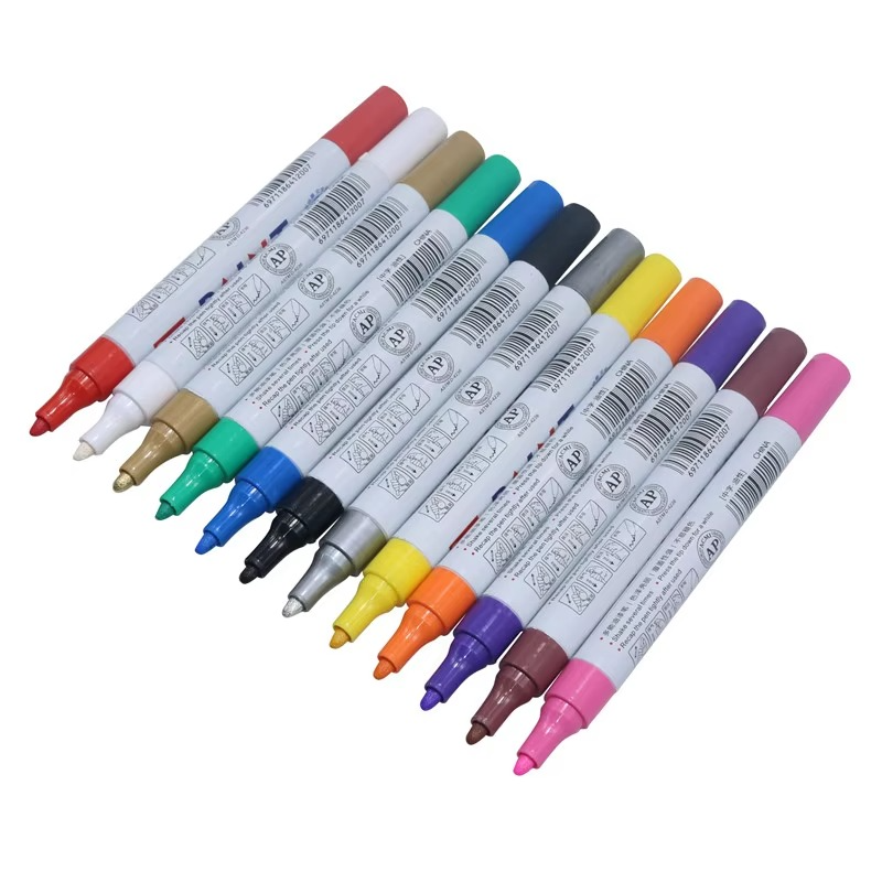 Unisex waterproof car tire paint marker for DIY car customization and stylish wheel decoration.