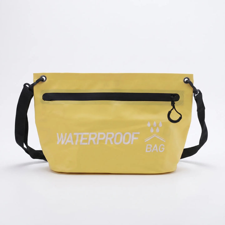 Durable dry bag crossbody protects essentials during hiking, kayaking & beach trips.