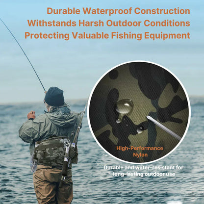 Angling tackle bag, unisex, ergonomic design, comfortable for long fishing trips