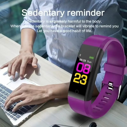 Modern waterproof smartwatch with health tracking, activity monitor, & heart rate for all users.