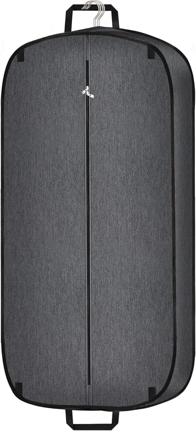 Unisex waterproof foldable suit garment bag for travel, keeping clothes wrinkle-free and organized.