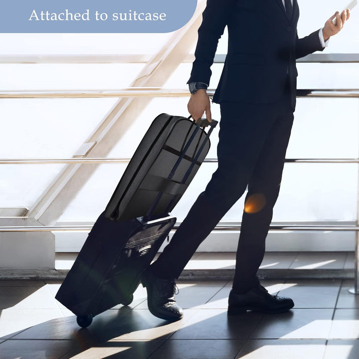 Portable Oxford waterproof travel suit cover & organizer, foldable for wrinkle-free garments.