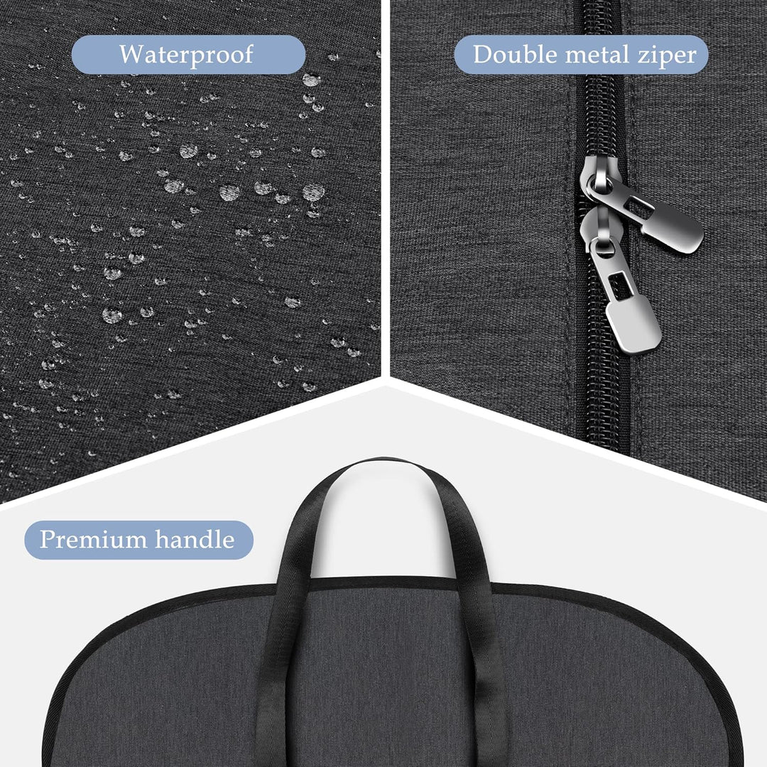 Unisex waterproof travel accessory: foldable suit cover for protecting clothing & easy luggage.