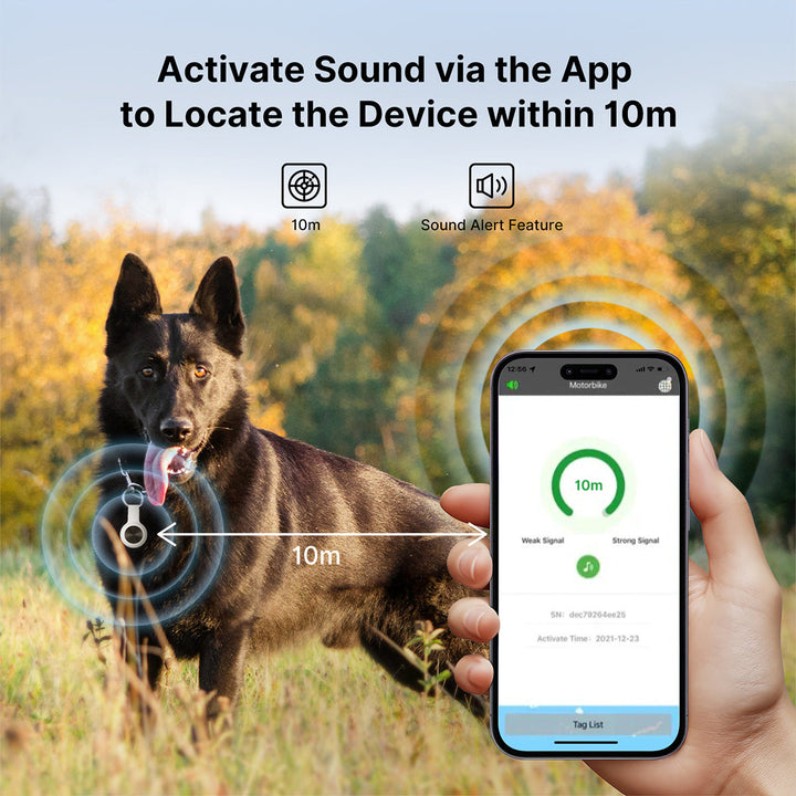 Unisex smart GPS pet tracker with waterproof design, perfect for keeping track of pets outdoors.