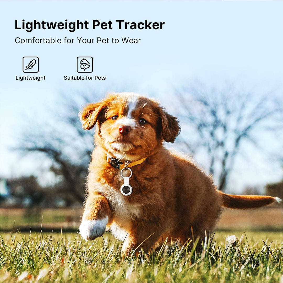 Wireless pet GPS tracker, waterproof and durable, perfect pet supply for outdoor safety and location.