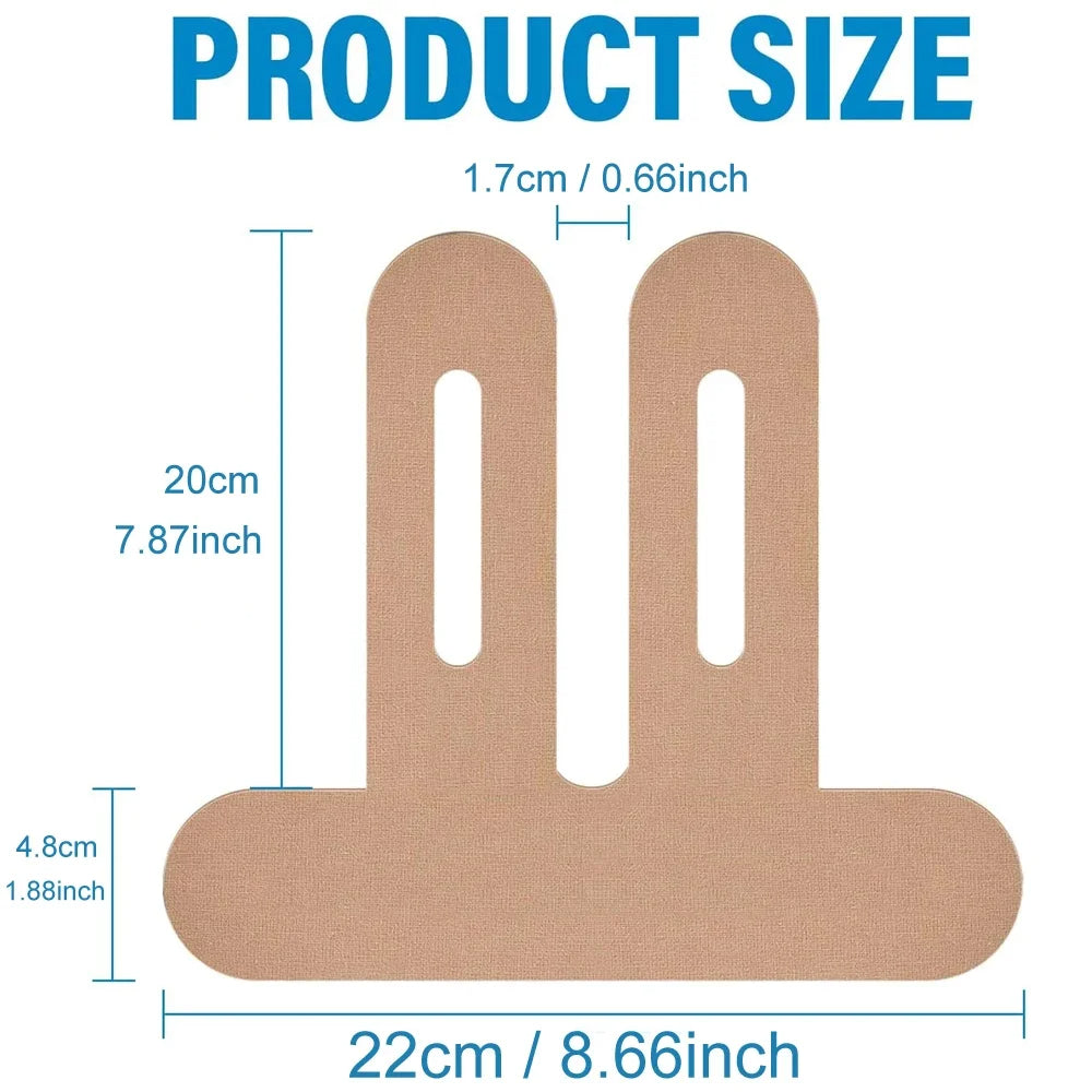 Flexible athletic kinesiology tape, waterproof & breathable, providing knee support for running, fitness & pain relief.