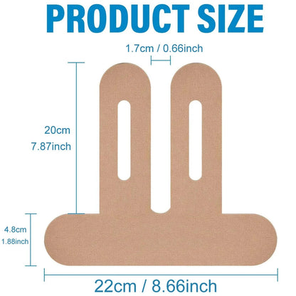 Flexible athletic kinesiology tape, waterproof & breathable, providing knee support for running, fitness & pain relief.