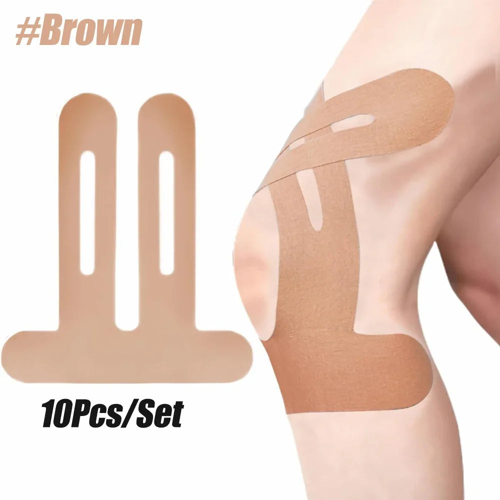 Unisex breathable kinesiology tape, waterproof for superior knee support, muscle stability & injury prevention.