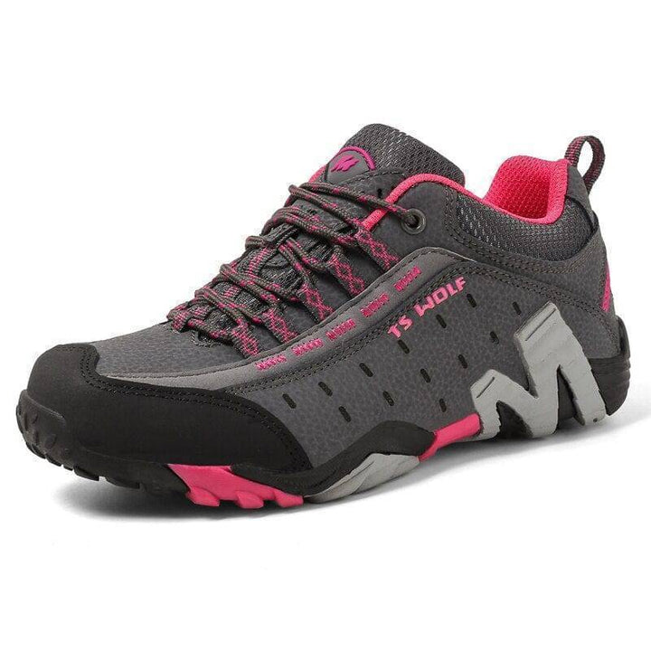 Collection of waterproof leather hiking boots, various shades for diverse outdoor styles