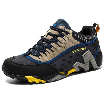 Unisex waterproof hiking boots with secure lacing system, designed for comfort