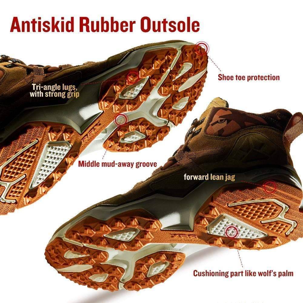 Waterproof trekking boots, unisex mid-top design, ideal for outdoor adventures and hiking