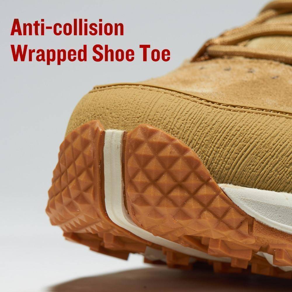 Suede waterproof hiking boots, unisex style, mid-top for ankle support, perfect for trails
