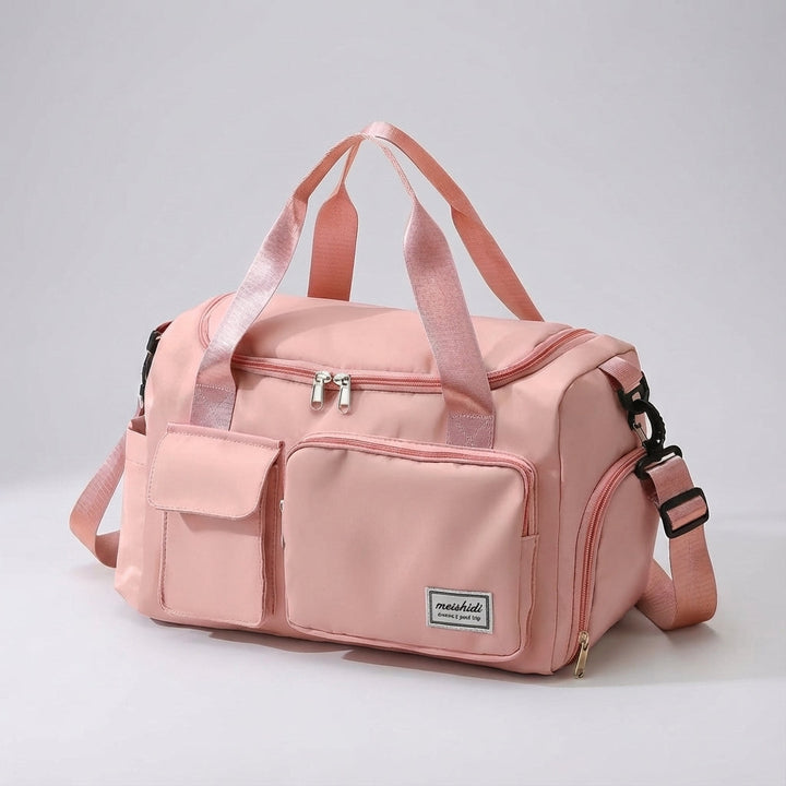 Compact & lightweight unisex waterproof nylon duffel bag. Easy to carry for gym, travel, & weekend trips. Durable.
