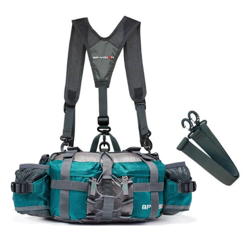 Unisex waterproof outdoor crossbody bag with adjustable strap. Durable nylon for hiking, travel & adventure. VenturePro.