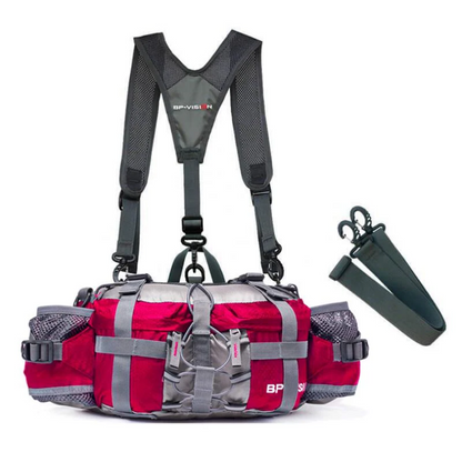 Compact waterproof crossbody bag, great for carrying essentials during outdoor adventures & travel. Unisex design.