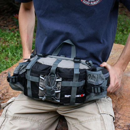 Rugged waterproof outdoor crossbody bag, built for adventure. Versatile chest or fanny pack. Unisex & adjustable strap.