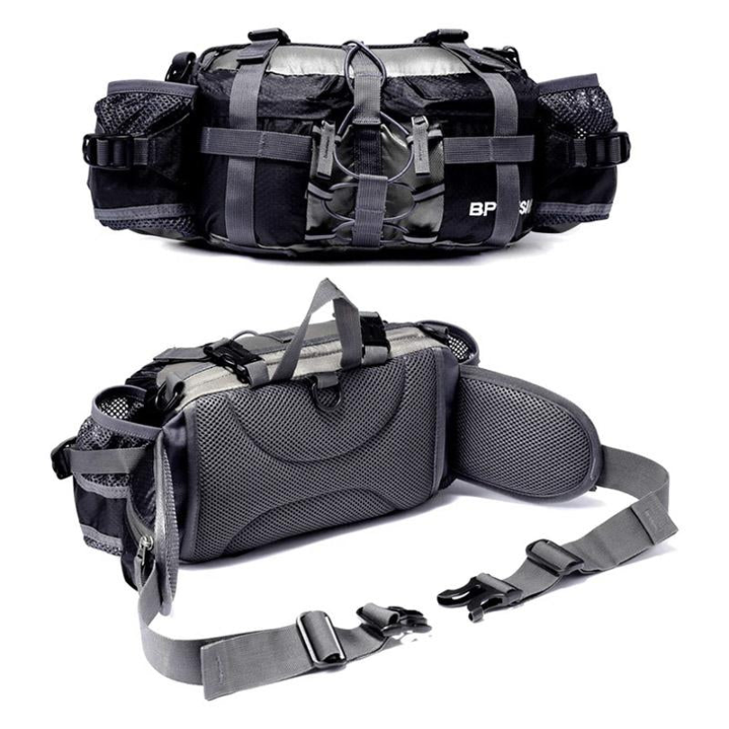 Unisex waterproof chest bag / fanny pack. Secure & adjustable, ideal for outdoor sports, travel & adventure. Nylon.