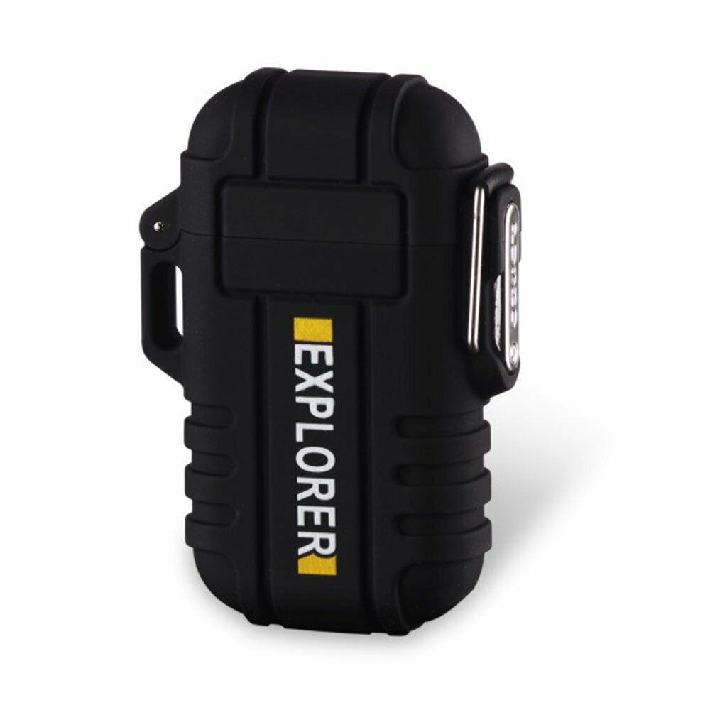 Unisex outdoor gear: waterproof plasma lighter, USB rechargeable for hassle-free fire starting.