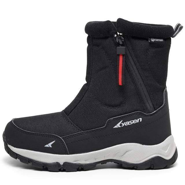 Bottom sole of unisex waterproof winter snow boots, showing anti-slip tread for traction.