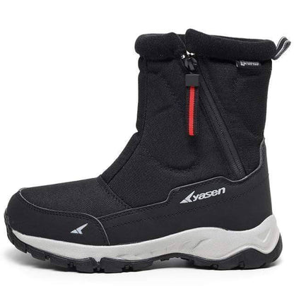 Bottom sole of unisex waterproof winter snow boots, showing anti-slip tread for traction.