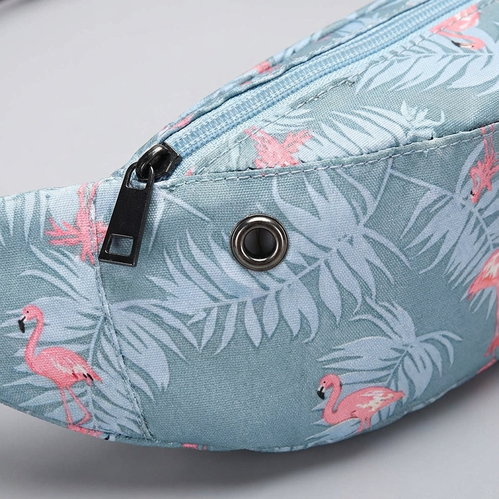 Secure unisex waterproof fanny pack for travel & outdoor sports. Keep essentials safe in this hands-free polyester waist bag.