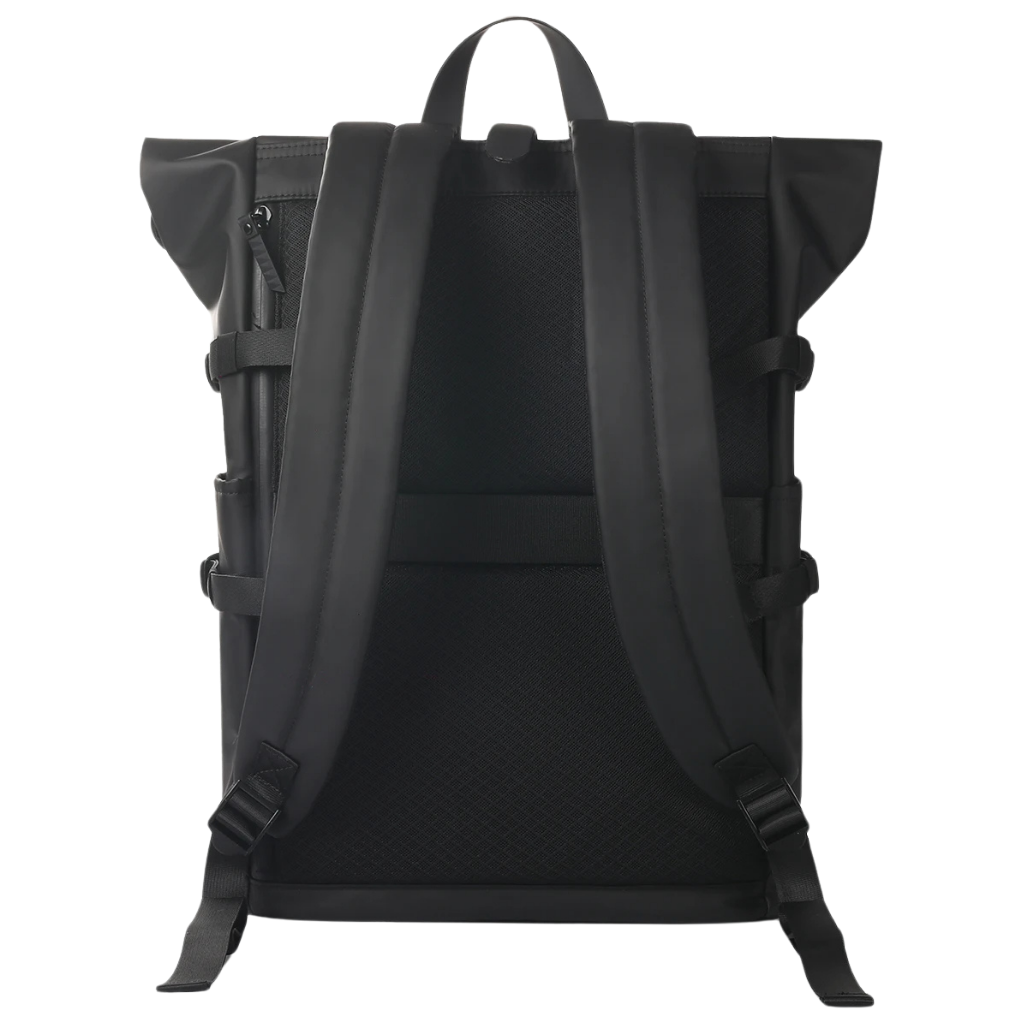 Waterproof rolltop bag, open, showing spacious interior