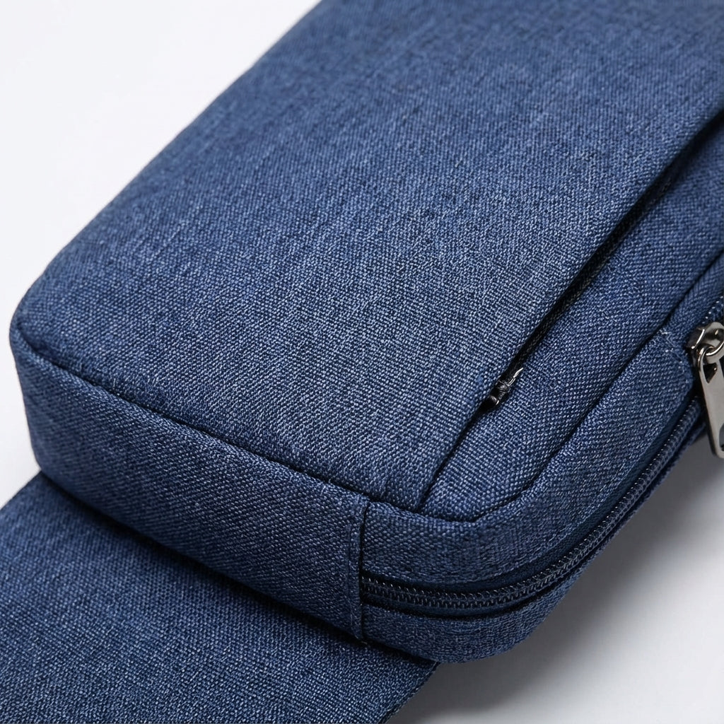 Compact unisex sling bag, GuardSatchel, designed for organized, hands-free daily essentials & travel.