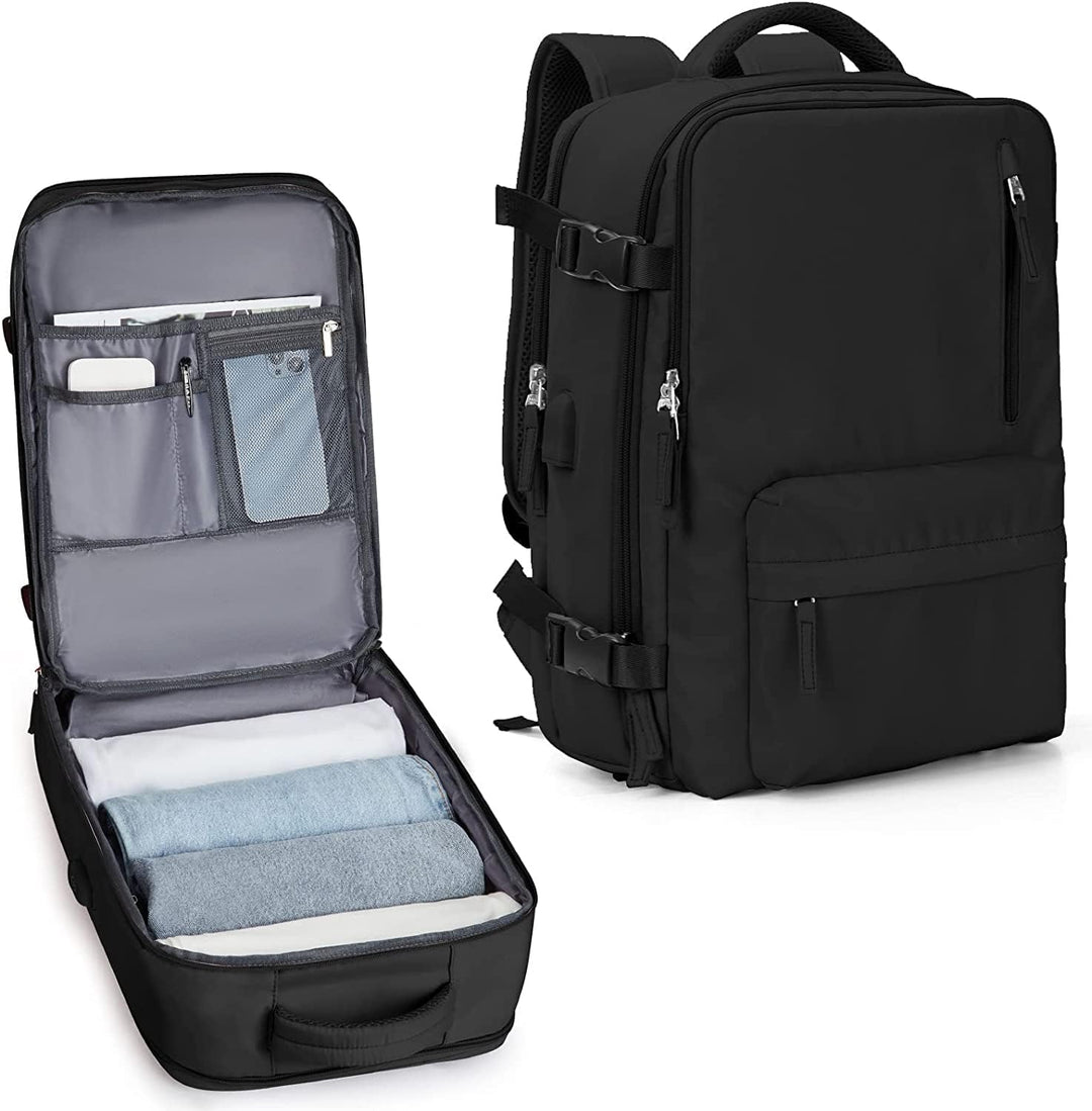 Modern waterproof work bag, unisex design, with 14" laptop fit, and integrated USB charging port.
