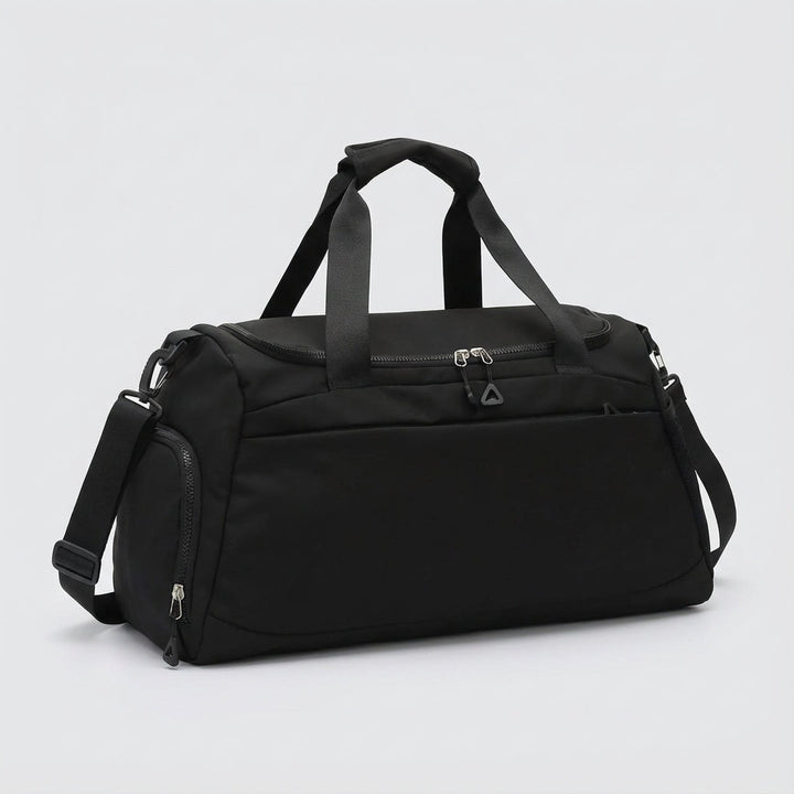 Large capacity waterproof duffel bag, ideal for weekend trips, gym, or as a carry-on with a dedicated shoe section.