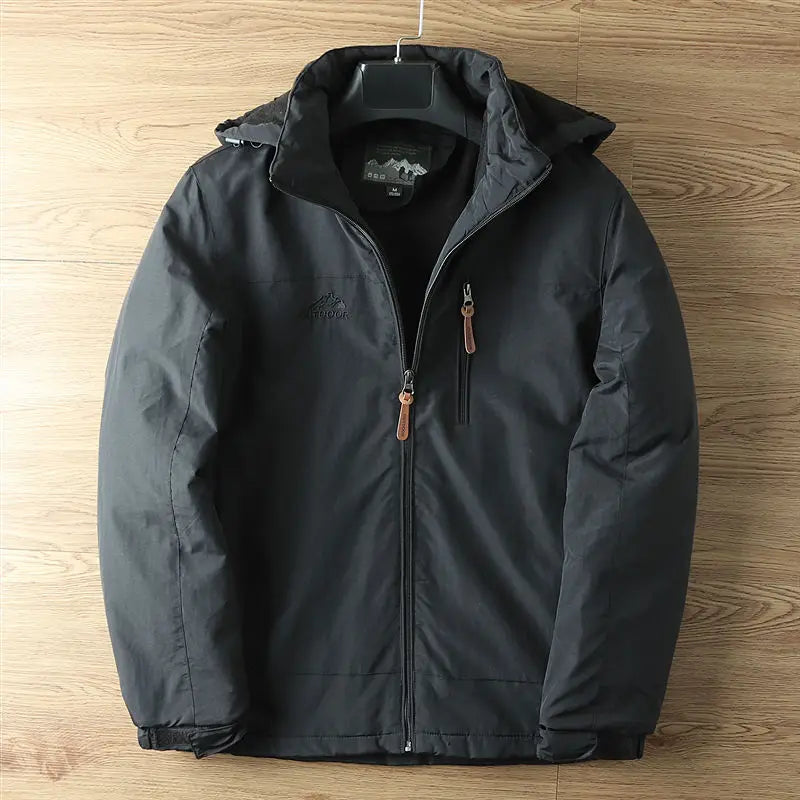 Hooded unisex winter coat, waterproof & insulated. Provides ultimate warmth & protection for cold weather.