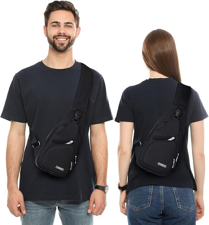 Interior view of the WaveSling multi-pocket waterproof daily carry chest bag.