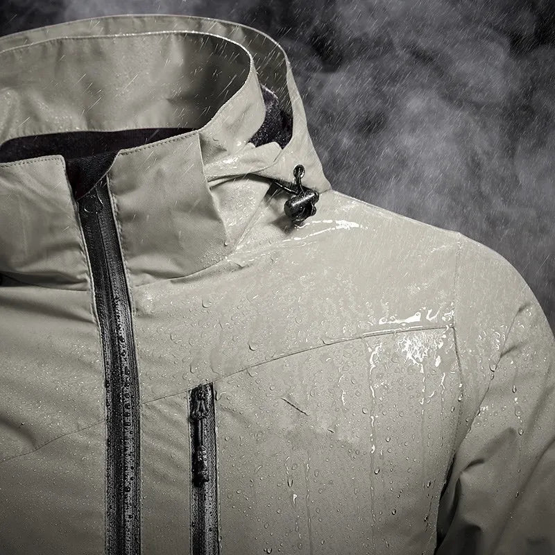 Versatile unisex technical jacket with hood, weatherproof, waterproof & breathable for any adventure.