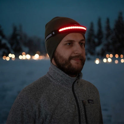 Unisex wide-angle USB rechargeable adventure headlamp, bright LED for hiking & camping