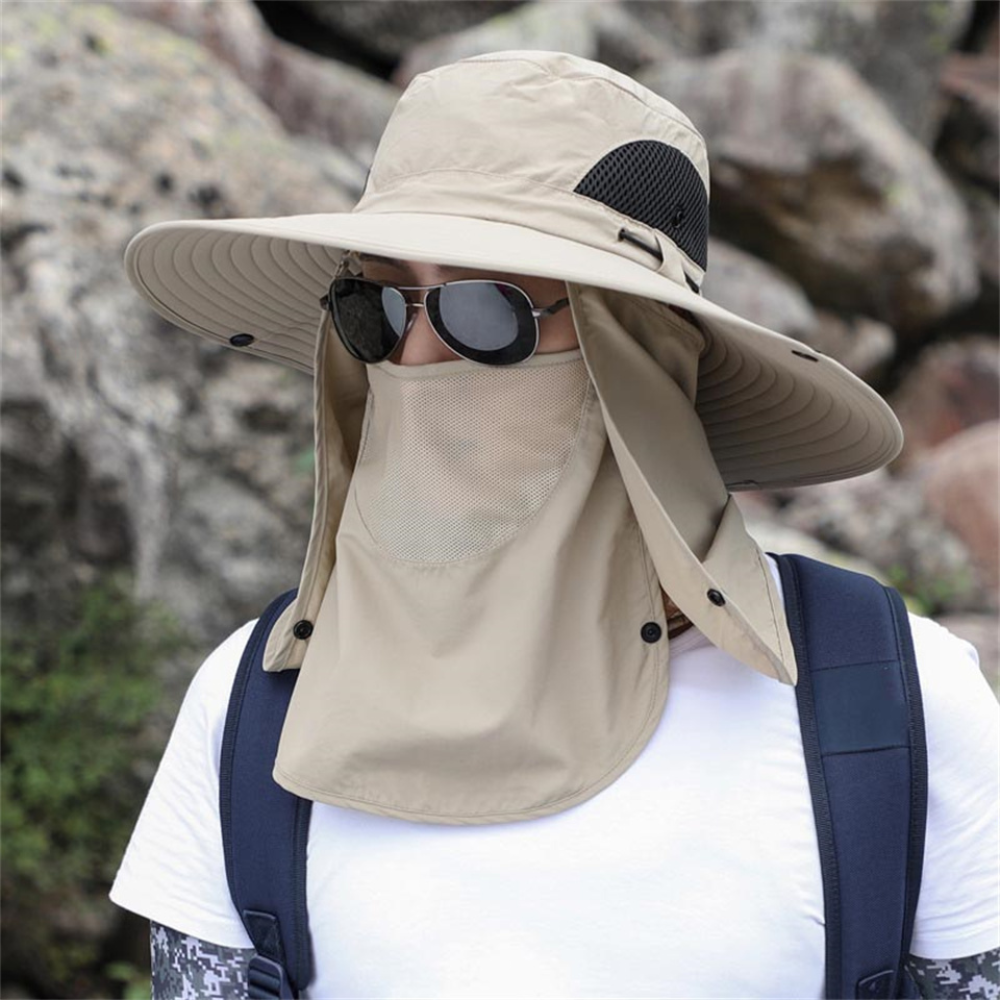 Unisex wide brim fishing hat for sun protection, breathable & quick-dry outdoor adventures.