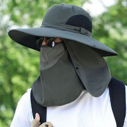 Lightweight, breathable unisex sun hat with wide brim; ideal for fishing, hiking, and all outdoor activities.