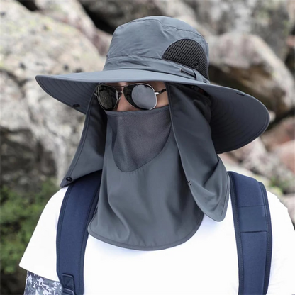 Comfortable unisex wide brim hat, breathable and quick-dry, provides ultimate sun protection for outdoor adventures.