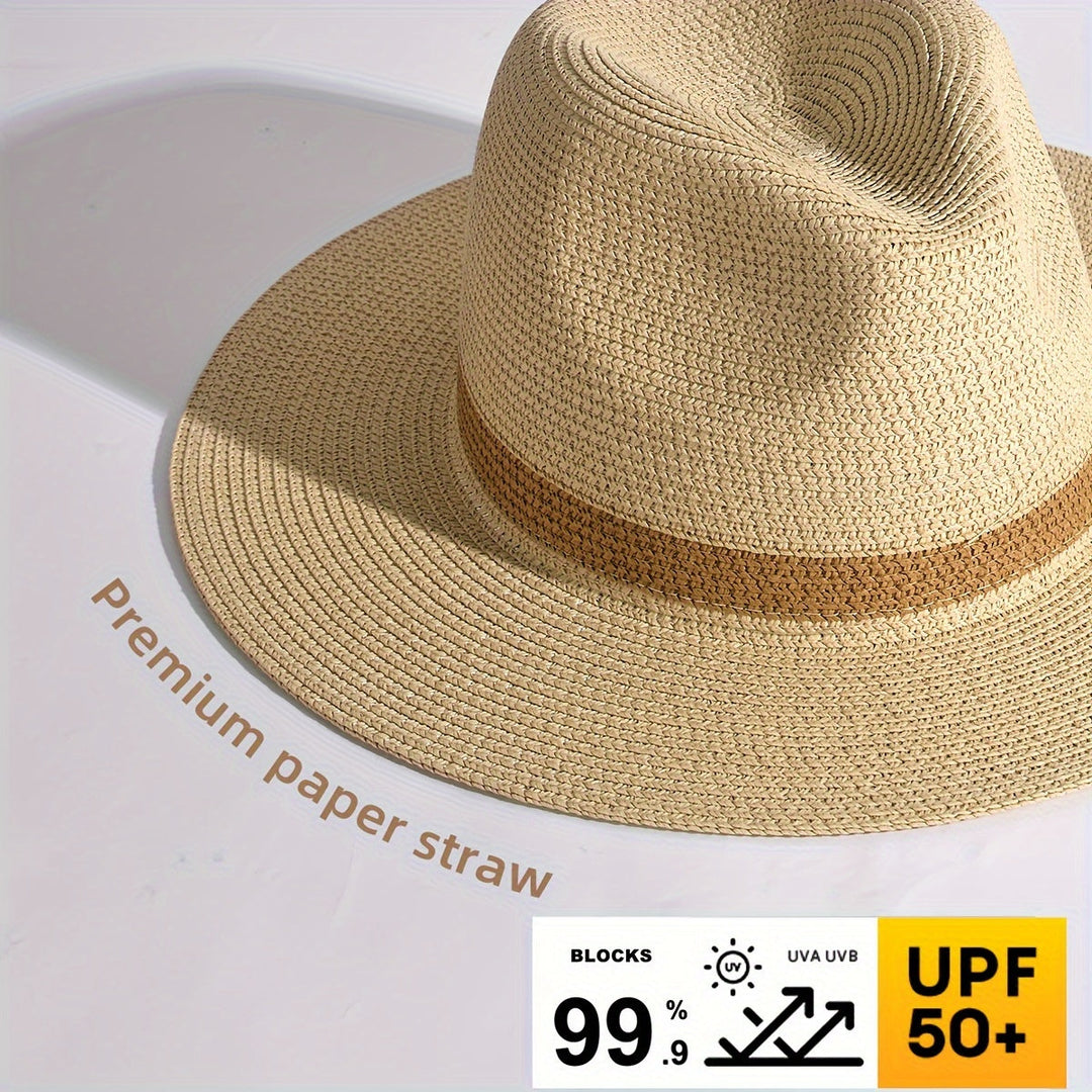 Relaxed summer wide brim hat, perfect for beach days or garden leisure.