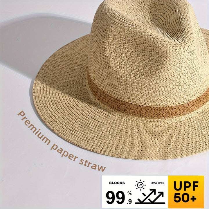 Relaxed summer wide brim hat, perfect for beach days or garden leisure.