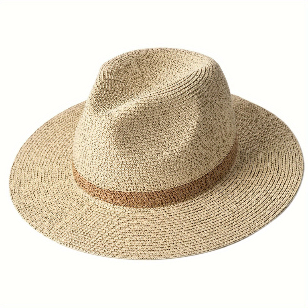 Packable travel sun hat, lightweight wide brim design ideal for summer vacations.