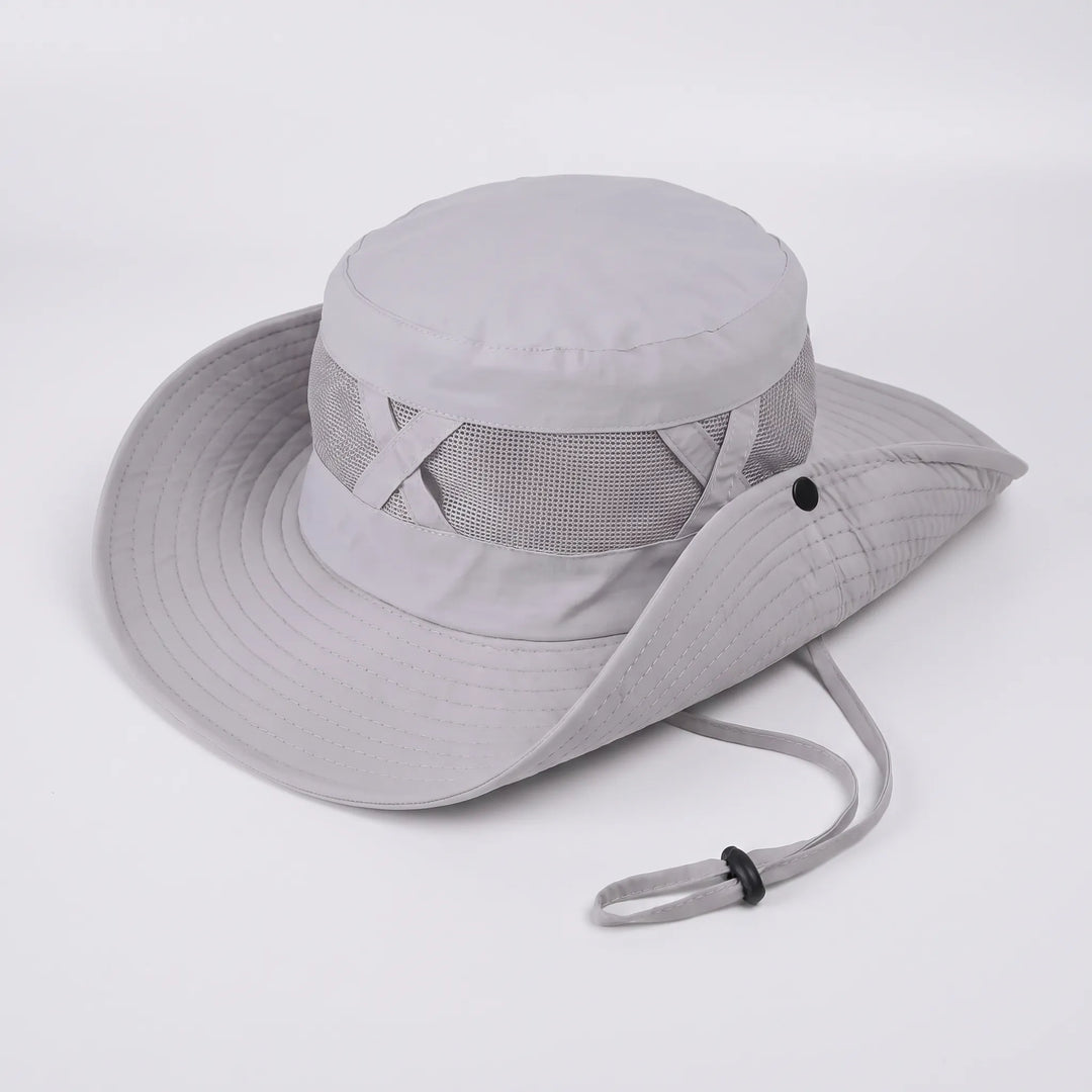 Lightweight, ventilated sun protection hat for outdoor activities. Wide brim offers excellent UV coverage.
