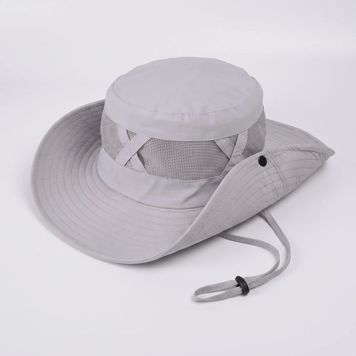 Lightweight, ventilated sun protection hat for outdoor activities. Wide brim offers excellent UV coverage.