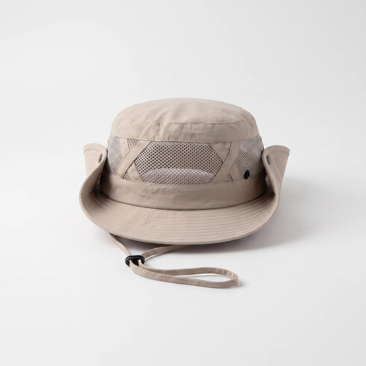 Adjustable wide brim travel hat for sun protection. Perfect unisex summer hat for fishing and hiking.